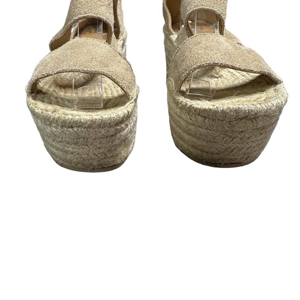 Soludos Platform Espadrille Wedge Sandals Suede Ankle Strap Size 7.5 Blush - Picture 9 of 15